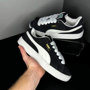 Puma Suede XL negros con blanco