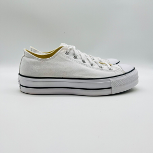Converse Plataforma de Lona en choclo blancos