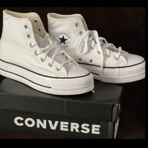 Converse Plataforma de Lona ''Lift'' Blancos en bota